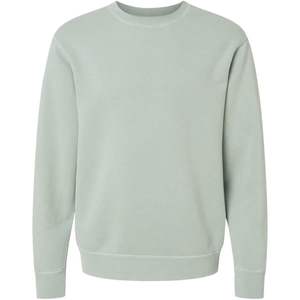 Sudadera de cuello redondo teñida con pigmento de peso medio PRM3500 Talla M Sudadera con capucha lavada con ácido Pigmento sólido Color Salvia 2025 - Product Image 2