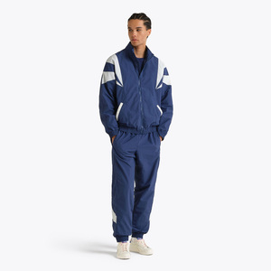 Men's Blue Winter Streetwear Tracksuit Full Length Regular Fit Turn-<b>down</b> Collar Polyester Sporty Print Breathable Casual Wear - Product Image 4