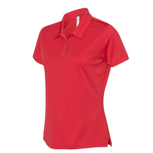 Polo de diseño moderno, transpirable, de tela de algodón terry, ecológico, con rayas en contraste para damas. - Product Image 2