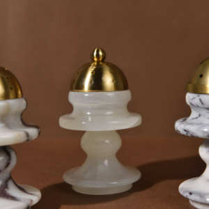 เตาเผาบัคฮูร์หินอ่อนสีเบจ ตกแต่งบ้านด้วยหยกธรรมชาติสไตล์ใหม่ เตาเผาเครื่องหอมหินอ่อน - Product Image 2