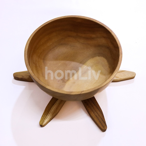 Natural Handmade Mahogany Wood Decorative Christmas Tree Folding <b>Trivet</b> Sustainable Solid Wood Hot Pad Bowl Coaster - Product Image 3