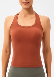 Wholesale Girls Racerback Tank Top Yoga Workout Tops Summer Gym Sports <b>Running</b> <b>Singlets</b> Tanktop - Product Image 2