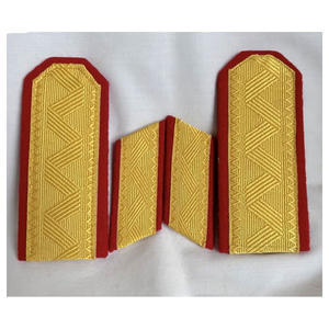 Epaulette Marching Band Shoulder Boards with Fringe Silk Red Backing Hook for Hanging Polyester/Nylon Material Customized Colors - Product Image 5