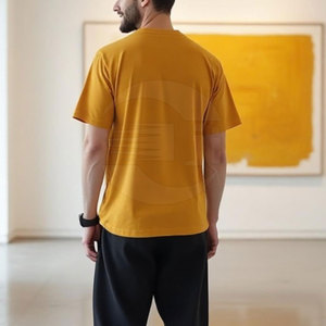 เสื้อยืดผ้าฝ้าย 100% สั่งทำพิเศษสำหรับขายออนไลน์ เสื้อยืดผู้ชายระบายอากาศได้ดี เสื้อยืดผู้ชายใส่สบาย - Product Image 3