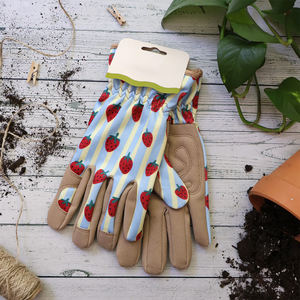 Guante de jardinería de cuero de búfalo para adultos, diseño personalizado impreso, ventilado, resistente, antiestático, antideslizante y duradero. - Product Image 6