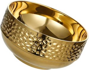 Cuenco Martillado Artesanal Decorativo, Cuenco de Metal Texturizado para Servir, Vajilla para Cocina, Mesa de Comedor, Decoración del Hogar, Restaurante - Product Image 1