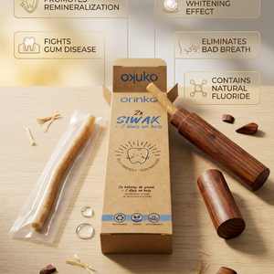 Paquete de Tres Palitos de Miswak Orgánicos Frescos, Palitos Naturales para la Limpieza Dental con Soporte de Madera para el Cuidado Bucal Diario y un Aliento Fresco - Product Image 1