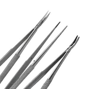 Ensemble de 6 instruments de microchirurgie en acier inoxydable, ciseaux chirurgicaux manuels, pinces, porte-aiguilles pour la chirurgie générale, hôpital - Product Image 4