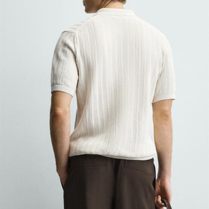 <span class=keywords><strong>Polo</strong></span> da Uomo Estivo Personalizzato in Maglia di Cotone Traspirante a Maniche Corte con Colletto Casual - Product Image 3