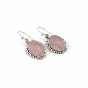 925 <b>Sterling</b> <b>Silver</b> <b>Earring</b> Handmade <b>Earring</b> Rose Quartz Gemstone Jewelry Unique <b>Earring</b> Gifts For Wife Jewelry - Product Image 3