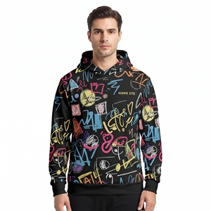 Men's Full Print Sublimation Hoodie Regular Fit Wind Resistant <b>Sweatshirt</b> Pullover for <b>Gym</b> Fitness Training Outdoor Daily Wear - Product Image 5