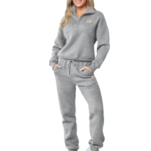 Women 2 Piece Outfits Sweatsuit Lounge <b>Set</b> Half Zip Pullover with <b>Jogger</b> Airport Tracksuit <b>Matching</b> Pants <b>Set</b> - Product Image 1