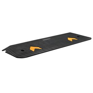 Rampe de seuil en caoutchouc améliorée de 1 pouce de hauteur, antidérapante, pour fauteuil roulant, rampe de trottoir, capacité de charge de 33069 lb, couleur naturelle - Product Image 2