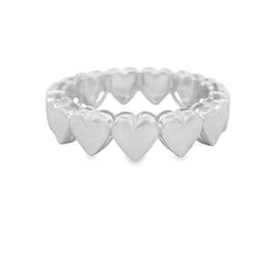 Heart Shape Plain Stackable Rings Statement Minimalist Luxury Wedding Bands Fine Jewelry Custom 10K 14K 18K Solid Gold Wholesale - Product Image 1