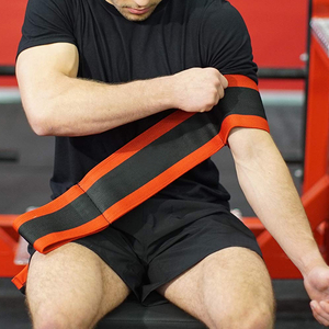 Brazalete de compresión de marca privada con material elástico, soporte antideslizante ajustable para gimnasio, press de banca, entrenamiento de fuerza, fitness - Product Image 5