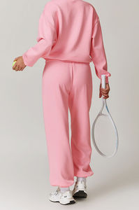Conjunto de Sudadera con Capucha y Pantalones Deportivos para Mujer, Diseño Único y Elegante, Corte Holgado, 2 Piezas, OEM ODM - Product Image 4