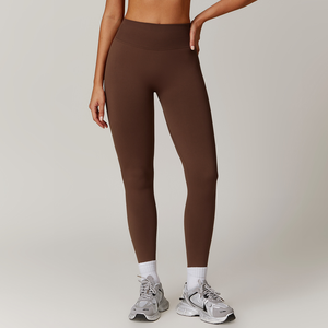 Pantalons de yoga et leggings pour femmes, en nylon, sans couture, respirants, légers, avec logo, très demandés - Product Image 2