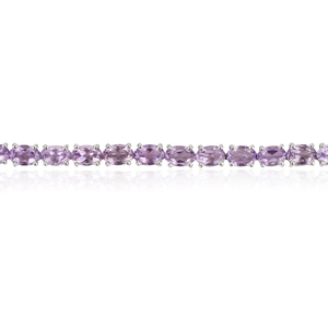 Natural Oval Cut <b>Amethyst</b> February Birthstone 925 Sterling Silver Tennis <b>Bracelet</b> For Women Everyday Wear Jewelry - Product Image 3