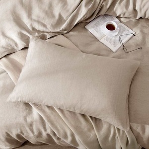 High-<b>End</b> 100% Linen <b>Bed</b> Sheet and Pillowcase Set Cooling Eco-Friendly Europe Bedding 3-Piece set - Product Image 1
