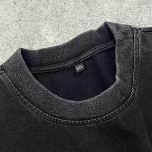 Camiseta de Algodón de Alta Calidad, Corte Holgado, Hombros Caídos, Impresión DTG Personalizada, Precio Bajo, Lavado Ácido, Estilo Vintage, Cuello Redondo, Ropa Deportiva - Product Image 4