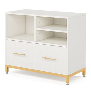 Mobiletto Portadocumenti Multifunzionale Regolabile con Cassetti e Vano Aperto per Stampante - Product Image 6