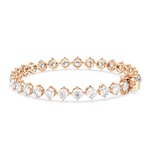 REYES GRA Certificated 925 Sterling <b>Silver</b> 5MM Moissanite Stone Box Lock Tennis <b>Bracelets</b> for Women Wedding Gift Fine Jewelry - Product Image 5