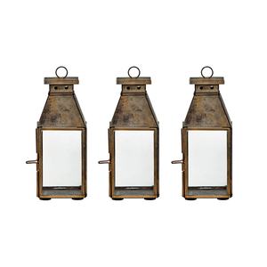 Ensemble de lanternes en métal rustique antique, boîte sans flamme personnalisée, décorations de Noël, nouvelle arrivée, fabrication artisanale, métal imperméable - Product Image 2