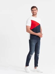 Camiseta de Hombre de Manga Corta, Cuello Redondo, Corte Regular, Informal, Tejida, 100% Algodón Ecológico, Blanca, Roja, Azul Marino - Product Image 2