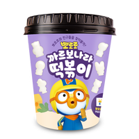 Pororo Tteokbokki Carbonara Flavor Fried Instant Rice Cake Cup 115g Microwave 3 Minute Quick Kitchen Dish Easy Authentic Room to