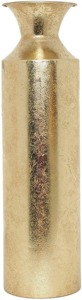 Jarrón de latón hecho a mano con patrón texturizado vertical, decoración moderna para el interior del hogar, para decoración del hogar. - Product Image 2