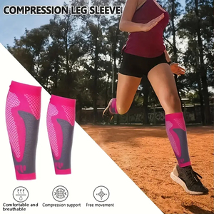 <b>Compression</b> Leg Sleeves Breathable Mesh, Multi-Color Options For <b>Running</b> & Exercise, Muscle Support BY AMAZING INDUSTRIES - Product Image 2