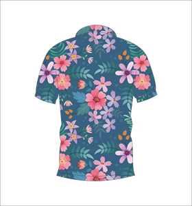 Polo Personalizado con Estampado Floral, Manga Corta, Transpirable, de Algodón, para Golf, Diseño Estampado, Ropa Casual, Estilo Veraniego - Product Image 2