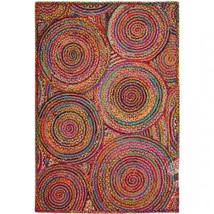 Tapis traditionnels indiens Chindi en jute 100% avec coton intégré, tapis pour chambre et salon - Product Image 3