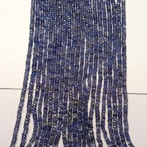 ลูกปัดไอโอไลต์ธรรมชาติคุณภาพสูงทรงรอนเดลเหลี่ยมเพชรพลอย ทำด้วยมือ ราคาขายส่ง ขนาด 4 มม.-4.5 มม. สำหรับทำเครื่องประดับ - Product Image 1