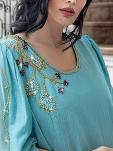 Abaya sur mesure pour femmes, robe musulmane de Dubaï, abaya modeste, robe abaya pour femmes, robe musulmane de luxe, abaya de luxe en gros - Product Image 6