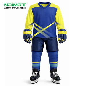 Fast Ship Custom Breathable Mesh Ice Hockey Uniforms Sets Quick Dry Reversible Sports Jersey And Pants For Men - Product Image 4