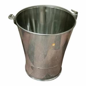 Cubo de agua de acero inoxidable resistente y robusto con asa y tapa, cubo metálico para cenizas calientes, cubo para leche, para braseros y uso agrícola - Product Image 4