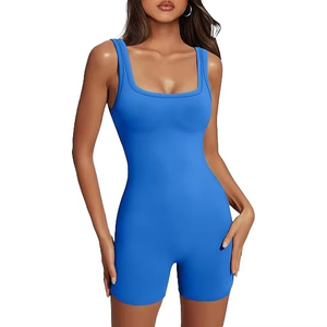 Traje de Baño Enterizo para Mujer con Diseño Sólido, Cintura Alta, Aberturas Elásticas en las Piernas, Traje de Baño de Poliéster PBT para Terapia Acuática - Product Image 5