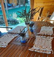 Sets de table en macramé blanc faits à la main, sets de table décoratifs, décoration de table bohème pour la salle à manger, la maison, vente en gros