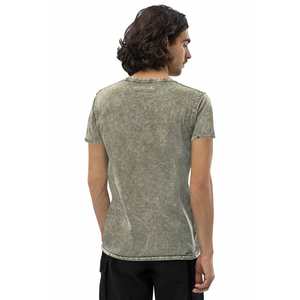 T-shirts en coton délavé écologiques de haute qualité OEM pour hommes – Respirants, séchage rapide, coupe ample, col rond, style streetwear décontracté - Product Image 4