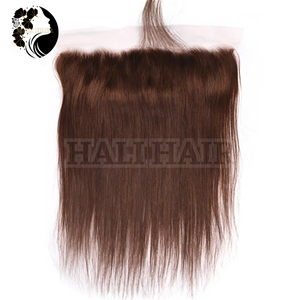 Vietnamien 100g 13x4 dentelle fermeture frontale Super Double dessiné teint droit Remy corps vague Hali Extensions de cheveux simples extrémités dessinées - Product Image 4