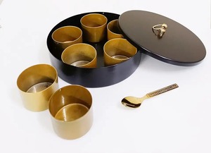 Classic <b>Metal</b> Spice <b>Box</b> Decorative Lid Kitchen Masala Storage Organizer Container for Herbs Seasoning Cooking Setup - Product Image 3