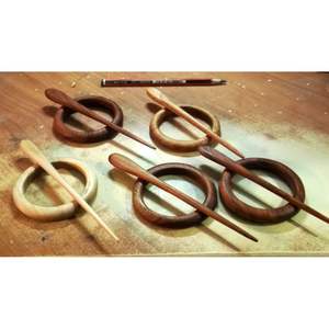 Épingle à cheveux en bois durable faite à la main, accessoire de bijouterie écologique - Product Image 2