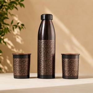 Botella de agua de cobre personalizable para regalos corporativos de marca y colecciones de productos sostenibles - Product Image 5