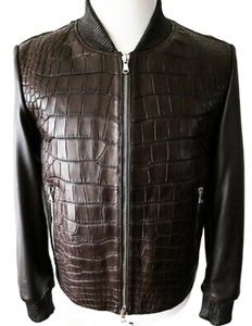 แจ็กเก็ตหนังวัวสำหรับฤดูหนาวแจ็กเก็ตหนังจระเข้ลายนูนแจ็คเก็ตหนังสไตล์ปากีสถานระบายอากาศได้ดีสินค้าใหม่ - Product Image 1