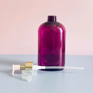 Bouteille cosmétique PET violette 500 ml OEM ODM avec bouchon pompe PP pour shampoing, après-shampoing, gel douche, lotion – Conception personnalisée - Product Image 2