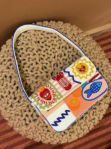 Stylish New Design Premium Raw Silk <b>Beaded</b> Gift Bags Pearl <b>Mirror</b> Flap with String Closure Party Use for Women - Product Image 3