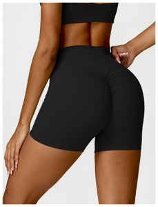 Nouveauté été Short de sport moulant anti-plis uni décontracté imperméable à taille haute très élastique respirant coupe ajustée coloré séchage rapide - Product Image 5