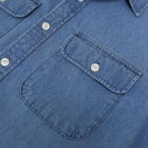 Camisa de Mezclilla para Hombre, Transpirable, de Manga Larga, Casual, con Botones, Tela de Algodón Suave, Perfecta para Uso Diario - Product Image 4