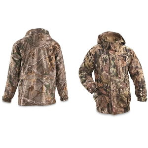 Veste de chasse imperméable en softshell pour l'extérieur, imprimé camouflage, manches longues, vêtements de chasse d'hiver - Product Image 1